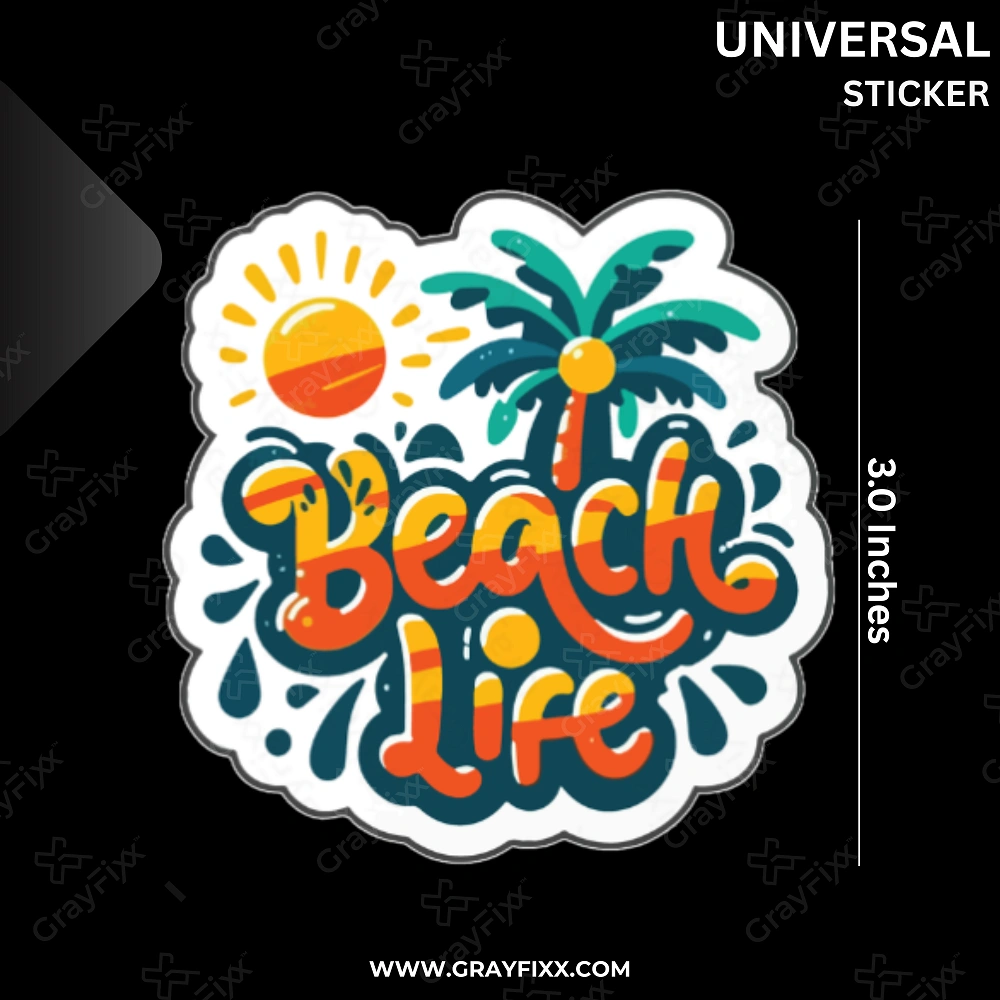 Universal Sticker Compatible with Laptop, Helmet, Bike, Car, Water Bottle, Phone & Travel Accessories | Made in Premium Vinyl with FPF (Fade Protection Film),  Waterproof, Precut Sticker, Pack of 1